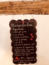 Deko Schild Recipe for Love
